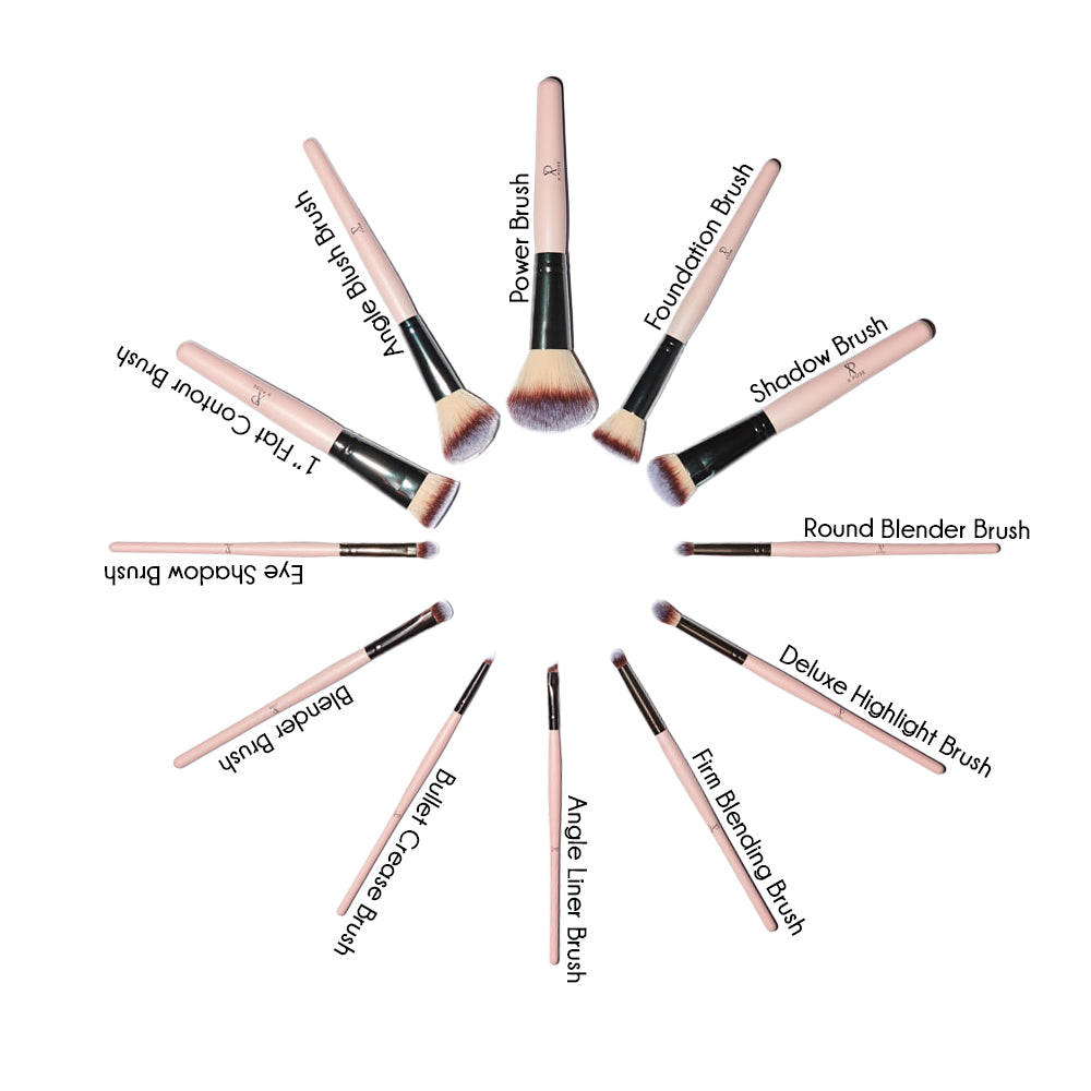 12 Piece Makeup Brush Set