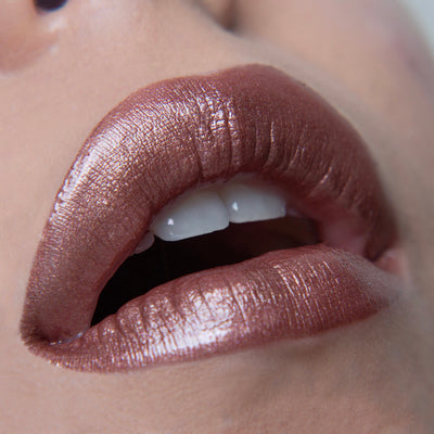 Blazing Heat - Metallic Rose Brown Liquid Lipstick