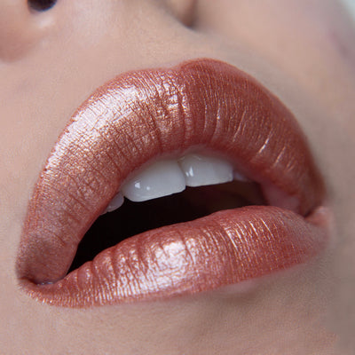 Shameless - Metallic Golden Peach Nude Liquid Lipstick